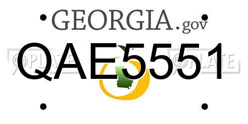 QAE5551 Georgia License Plate