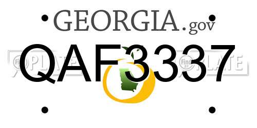 QAF3337 Georgia License Plate