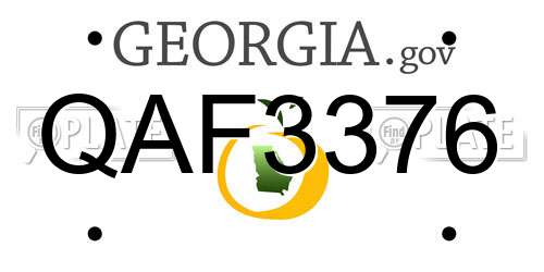 QAF3376 Georgia License Plate