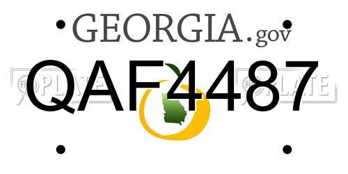 QAF4487 Georgia License Plate