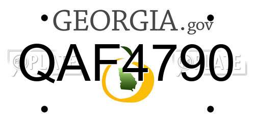 QAF4790 Georgia License Plate