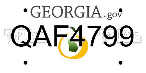 QAF4799 Georgia License Plate