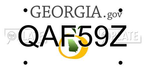 QAF59Z Georgia License Plate