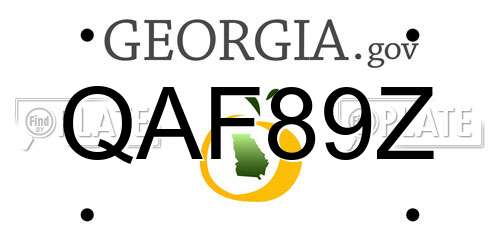 QAF89Z Georgia License Plate