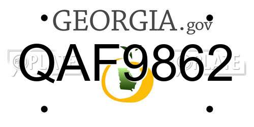 QAF9862 Georgia License Plate