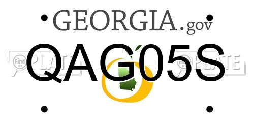 QAG05S Georgia License Plate