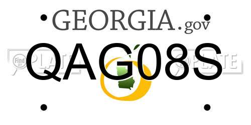 QAG08S Georgia License Plate