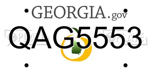 QAG5553 Georgia License Plate