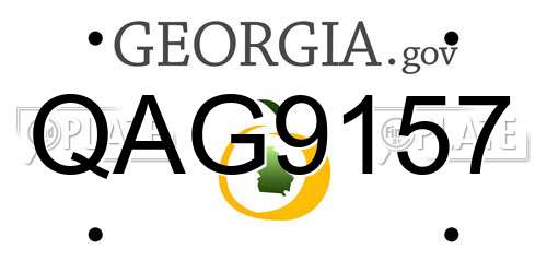 QAG9157 Georgia License Plate