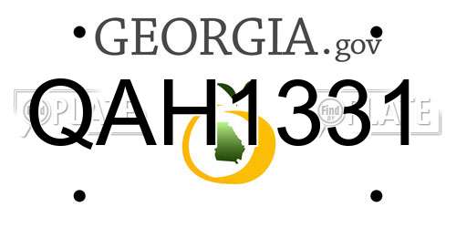 QAH1331 Georgia License Plate