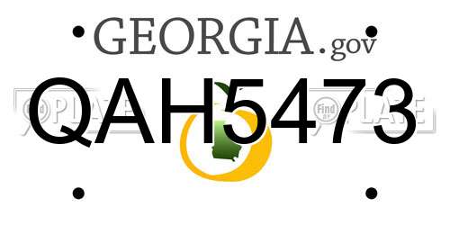 QAH5473 Georgia License Plate