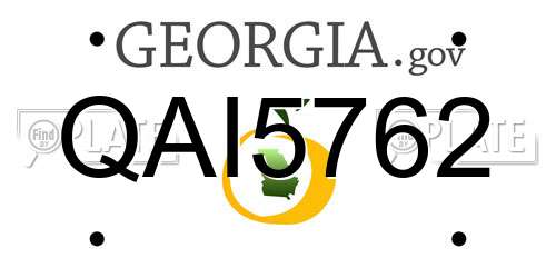 QAI5762 Georgia License Plate