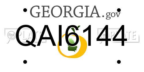 QAI6144 Georgia License Plate