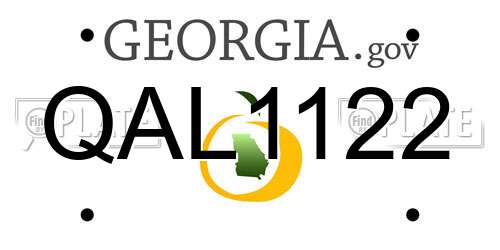 QAL1122 Georgia License Plate
