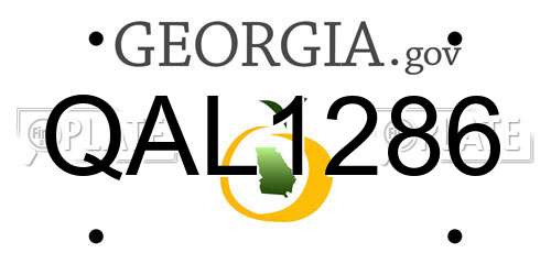 QAL1286 Georgia License Plate