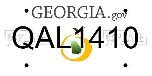QAL1410 Georgia License Plate