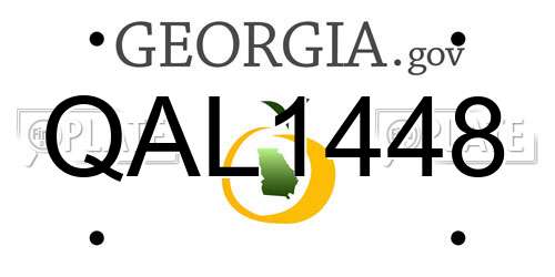 QAL1448 Georgia License Plate