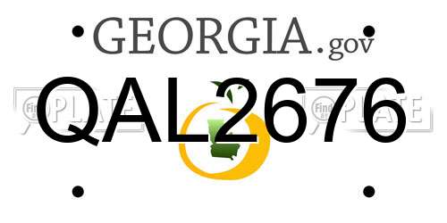 QAL2676 Georgia License Plate