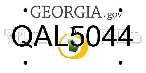 QAL5044 Georgia License Plate