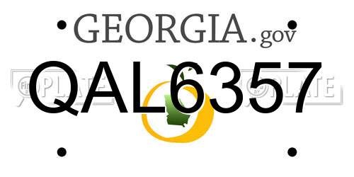 QAL6357 Georgia License Plate