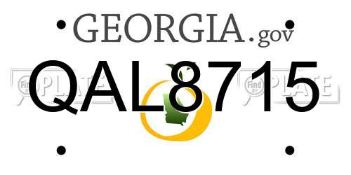QAL8715 Georgia License Plate