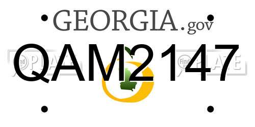 QAM2147 Georgia License Plate