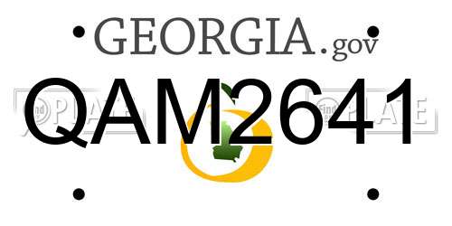 QAM2641 Georgia License Plate