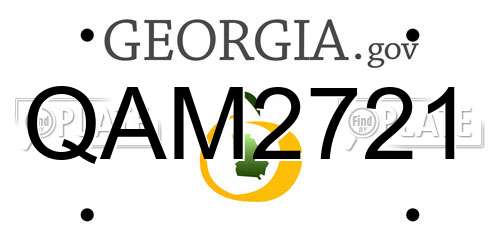QAM2721 Georgia License Plate
