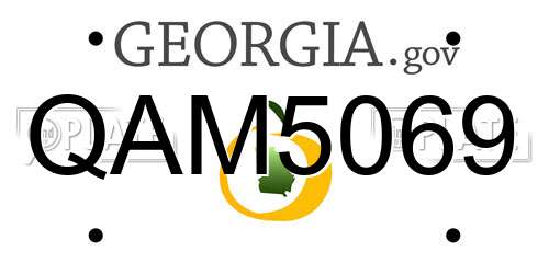 QAM5069 Georgia License Plate