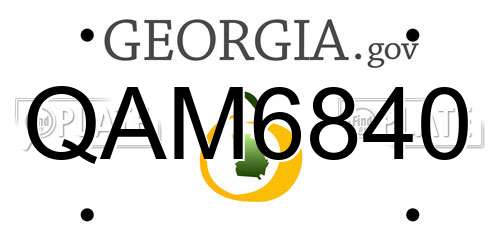 QAM6840 Georgia License Plate