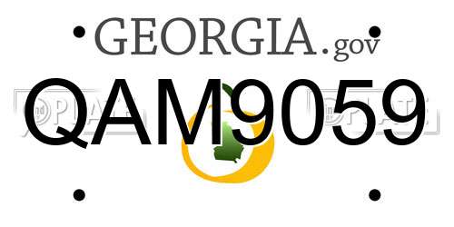 QAM9059 Georgia License Plate