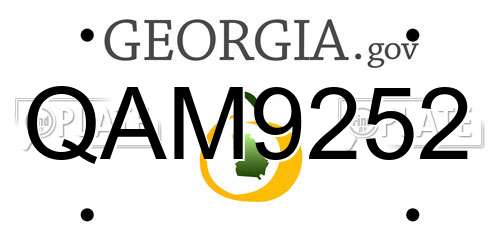 QAM9252 Georgia License Plate