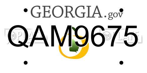 QAM9675 Georgia License Plate