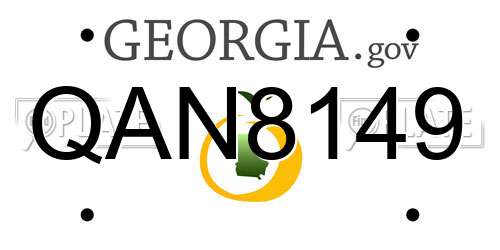 QAN8149 Georgia License Plate