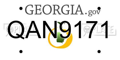 QAN9171 Georgia License Plate