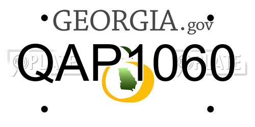 QAP1060 Georgia License Plate