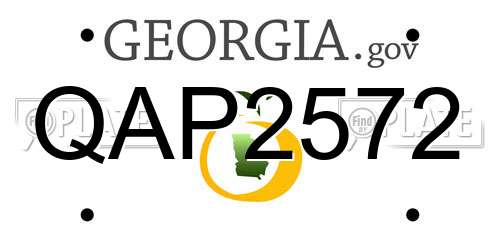 QAP2572 Georgia License Plate
