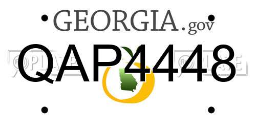 QAP4448 Georgia License Plate