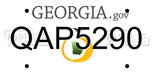 QAP5290 Georgia License Plate