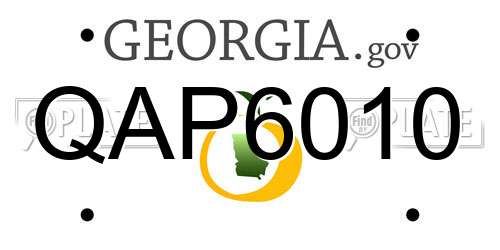 QAP6010 Georgia License Plate