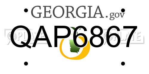 QAP6867 Georgia License Plate