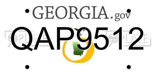 QAP9512 Georgia License Plate