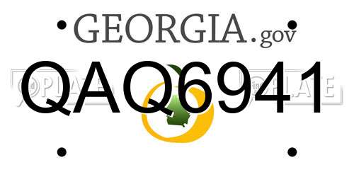 QAQ6941 Georgia License Plate