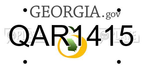 QAR1415 Georgia License Plate