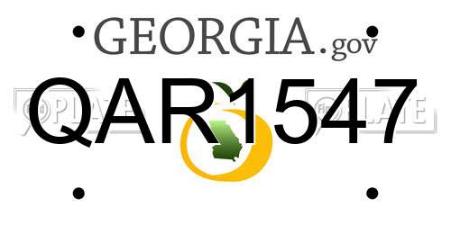 QAR1547 Georgia License Plate