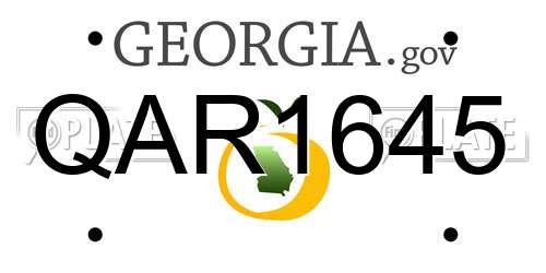 QAR1645 Georgia License Plate