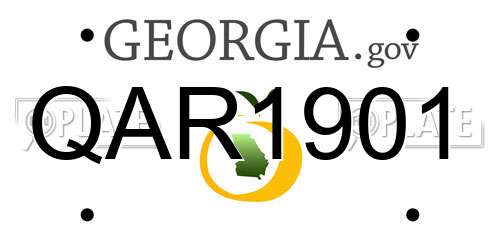 QAR1901 Georgia License Plate