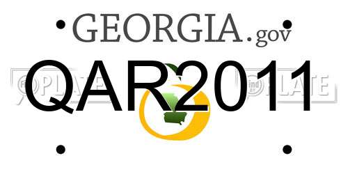 QAR2011 Georgia License Plate