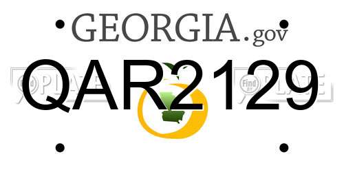 QAR2129 Georgia License Plate