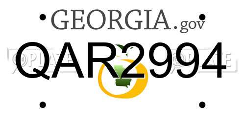 QAR2994 Georgia License Plate
